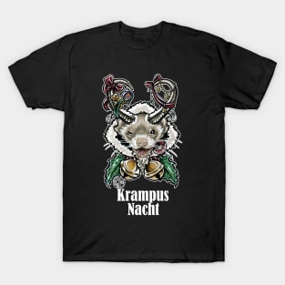 Krampus Ferret - Krampus Nacht - White Outlined Version T-Shirt